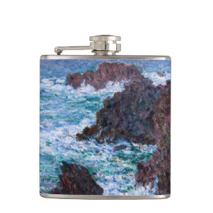 Claude Monet - Die Felsen von Belle-Ile, Wilde Küs Flachmann