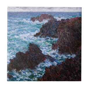 Claude Monet - Die Felsen von Belle-Ile, Wilde Küs Fliese
