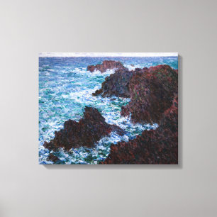 Claude Monet - Die Felsen von Belle-Ile, Wilde Küs Leinwanddruck