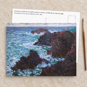 Claude Monet - Die Felsen von Belle-Ile, Wilde Küs Postkarte
