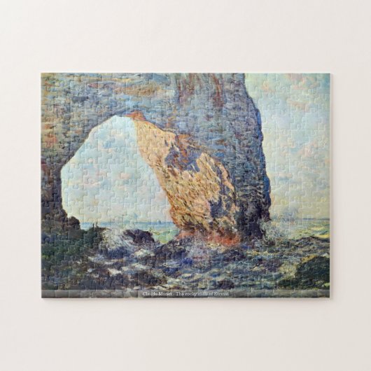 Claude Monet - die felsigen Klippen von Etretat Puzzle (Horizontal)