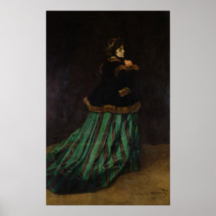 Claude Monet   Die Frau im grünen Kleid, 1866 Poster
