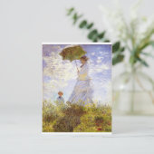 Claude Monet - die Frau mit dem Sonnenschirm Postkarte (Stehend Vorderseite)