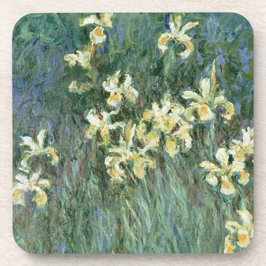 Claude Monet | die gelbe Iris Getränkeuntersetzer (Vorderseite)