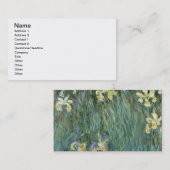 Claude Monet | die gelbe Iris Visitenkarte (Vorne/Hinten)
