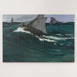 Claude Monet – Die grüne Welle (1866) Fine Art Puzzle