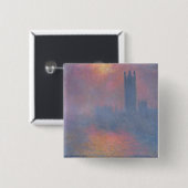 Claude Monet | die Häuser des Parlaments, London Button (Vorne & Hinten)