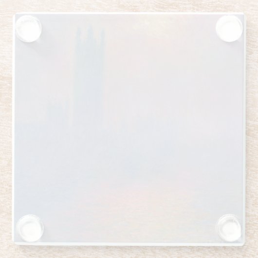 Claude Monet | die Häuser des Parlaments, London Glasuntersetzer (Rückseite)