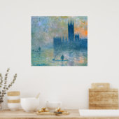 Claude Monet Die Häuser des Parlaments Poster (Küche)