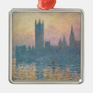 Claude Monet   die Häuser des Parlaments, Silbernes Ornament