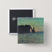 Claude Monet | die hohle Nadel bei Etretat, 1883 Button (Vorne & Hinten)