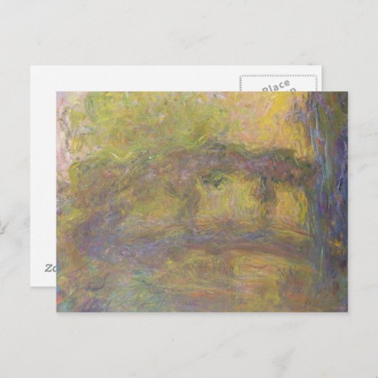 Claude Monet | die japanische Brücke, 1918-24 Postkarte (Vorne/Hinten)