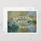 Claude Monet | die japanische Brücke, Giverny Postkarte (Vorne/Hinten)