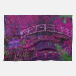 Claude Monet Die japanische Brücke lila Geschirrtuch