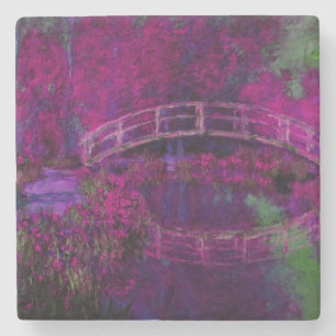 Claude Monet Die japanische Brücke lila Steinuntersetzer