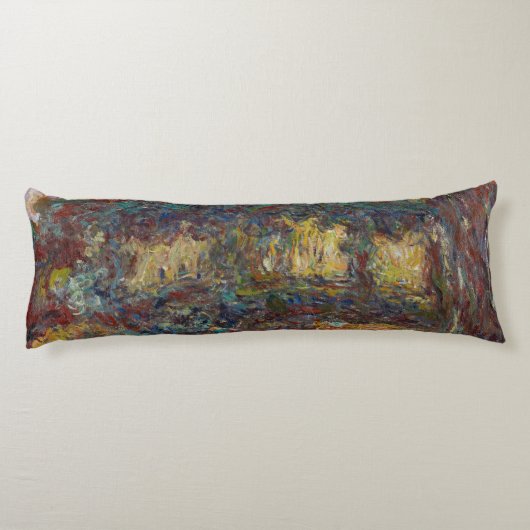 Claude Monet | die japanische Brücke Seitenschläferkissen (Rückseite)