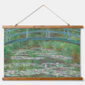 Claude Monet Die japanische Fußbrücke Alte Kunst Wandteppich Mit Holzrahmen (Vorne)
