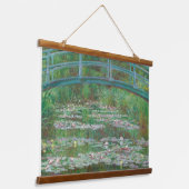 Claude Monet Die japanische Fußbrücke Alte Kunst Wandteppich Mit Holzrahmen (Gewinkelt)