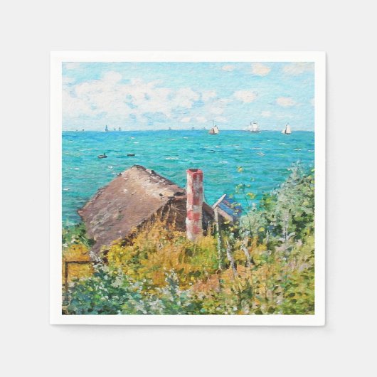 Claude Monet die Kabine in Saint-Adresse Fine Art Serviette (Vorderseite)