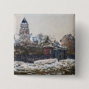 Claude Monet - Die Kirche in Vetheuil Button