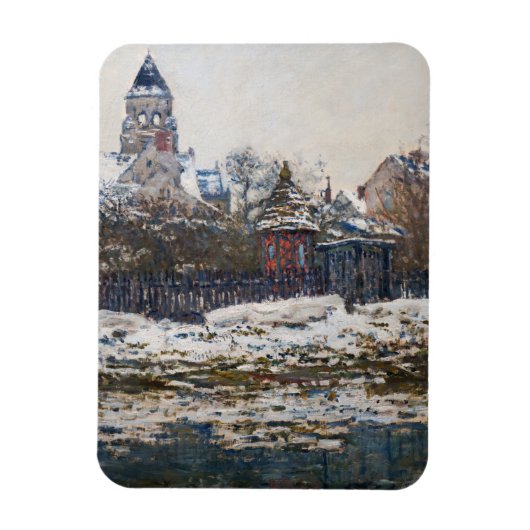 Claude Monet - Die Kirche in Vetheuil Magnet (Vertikal)