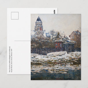 Claude Monet - Die Kirche in Vetheuil Postkarte