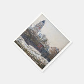 Claude Monet - Die Kirche in Vetheuil Serviette (Ecke)