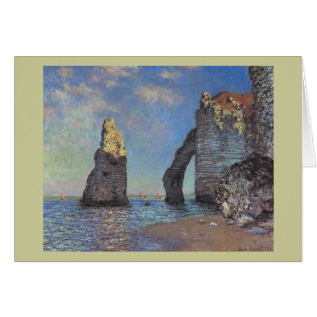 Claude Monet - die Klippen bei Etretat 1885 (Vorderseite (Horizontal))