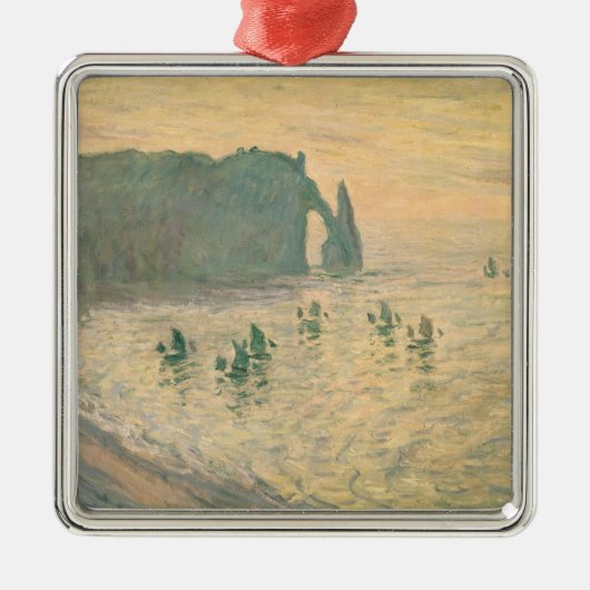 Claude Monet | die Klippen bei Etretat, 1886 Silbernes Ornament (Vorne)