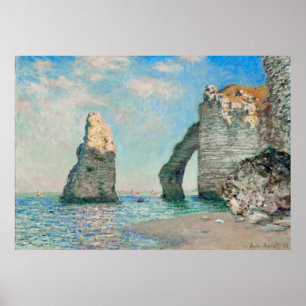 Claude Monet - Die Klippen bei Étretat Poster