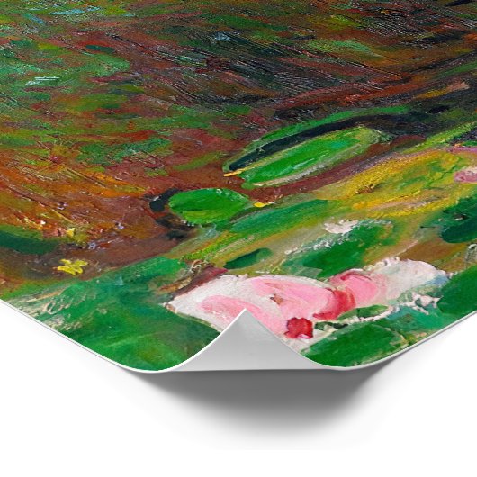 Claude Monet Die Lilies Poster (Ecke)