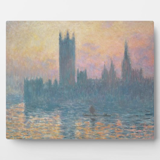 Claude Monet | Die Parlamentshäuser, Sunset Fotoplatte (Vorderseite)