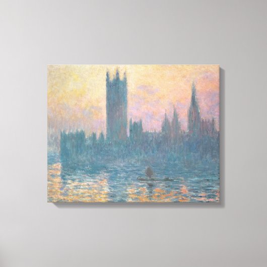 Claude Monet | Die Parlamentshäuser, Sunset Leinwanddruck (Vorderseite)