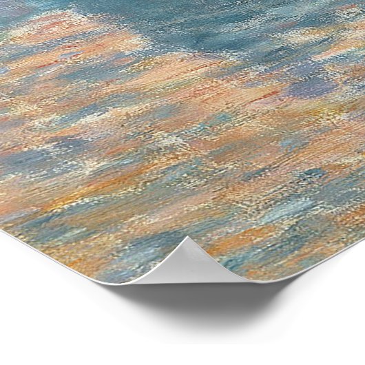 Claude Monet | Die Parlamentshäuser, Sunset Poster (Ecke)