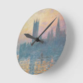 Claude Monet | Die Parlamentshäuser, Sunset Runde Wanduhr (Winkel)