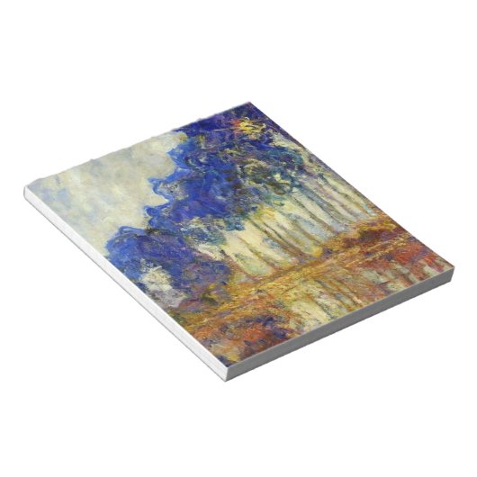 Claude Monet - Die Poplars im Herbst Notizblock (angewinkelt)