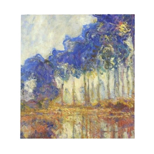 Claude Monet - Die Poplars im Herbst Notizblock (Vorderseite)