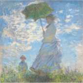 Claude Monet - Die Promenade, Frau mit Sonnenschir Aufkleber (Vorderseite)