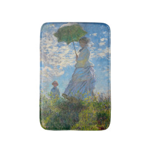 Claude Monet - Die Promenade, Frau mit Sonnenschir Badematte