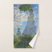 Claude Monet - Die Promenade, Frau mit Sonnenschir Badhandtuch Set (Handtuch)