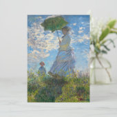 Claude Monet - Die Promenade, Frau mit Sonnenschir Einladung (Stehend Vorderseite)
