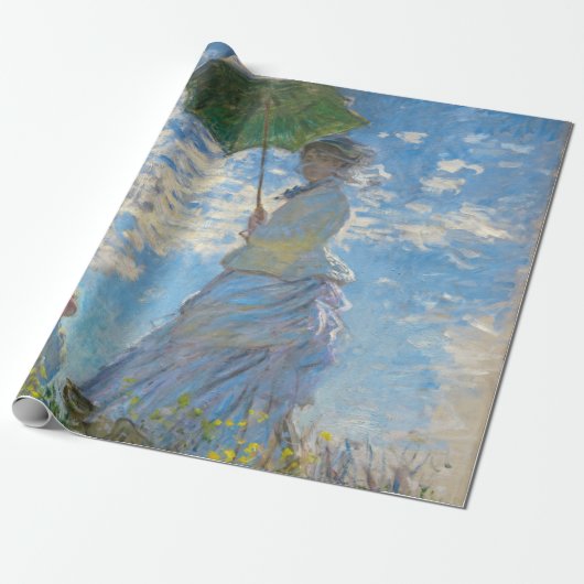 Claude Monet - Die Promenade, Frau mit Sonnenschir Geschenkpapier (Ungerollt)