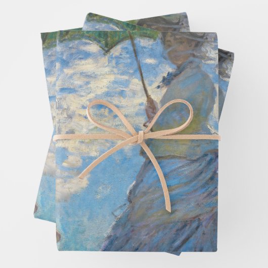 Claude Monet - Die Promenade, Frau mit Sonnenschir Geschenkpapier Set (Beispiel)