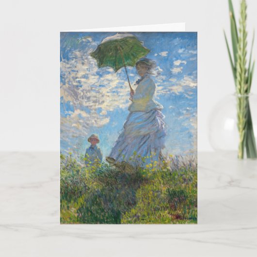 Claude Monet - Die Promenade, Frau mit Sonnenschir Karte (Vorderseite)