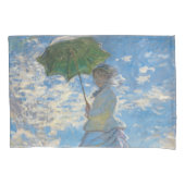 Claude Monet - Die Promenade, Frau mit Sonnenschir Kissenbezug (Vorderseite)