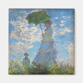 Claude Monet - Die Promenade, Frau mit Sonnenschir Magnet (Vorne)