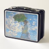 Claude Monet - Die Promenade, Frau mit Sonnenschir Metall Brotdose (Rückseite)