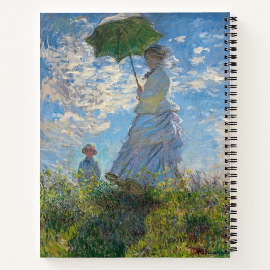 Claude Monet - Die Promenade, Frau mit Sonnenschir Notizblock (Rückseite)