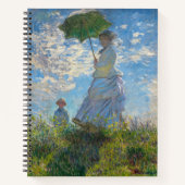 Claude Monet - Die Promenade, Frau mit Sonnenschir Notizblock (Vorderseite)