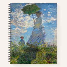 Claude Monet - Die Promenade, Frau mit Sonnenschir Notizblock